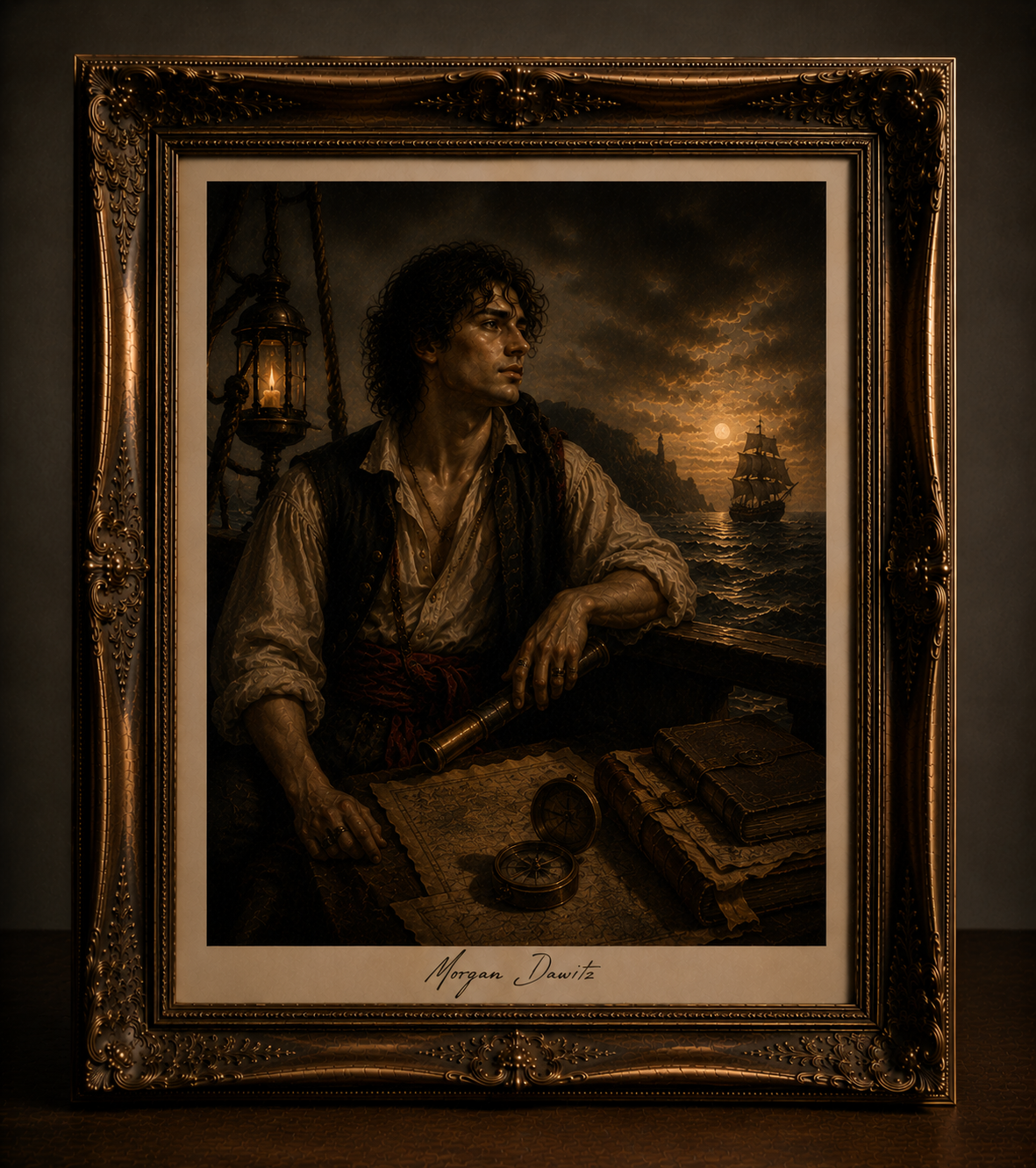 Brooding at sea in a storm
