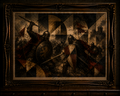 Medieval Battle in Ornate Frame