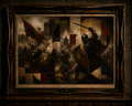 Ornate Geometric Medieval Battle Painting