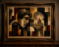 Ornate Neo-Classical Collage Painting