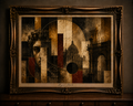 Ornate Renaissance Collage in Antique Frame